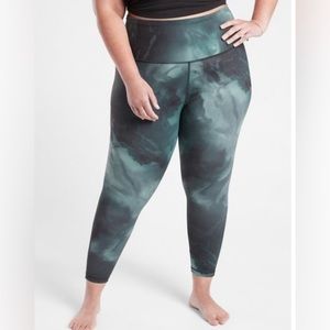 Athleta Elation Printed 7/8 Tight Leggings in Marine Dark Plus Size 2X